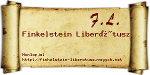 Finkelstein Liberátusz névjegykártya